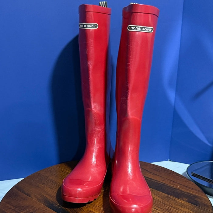 Henri Bendel Women's Red Rain Boots