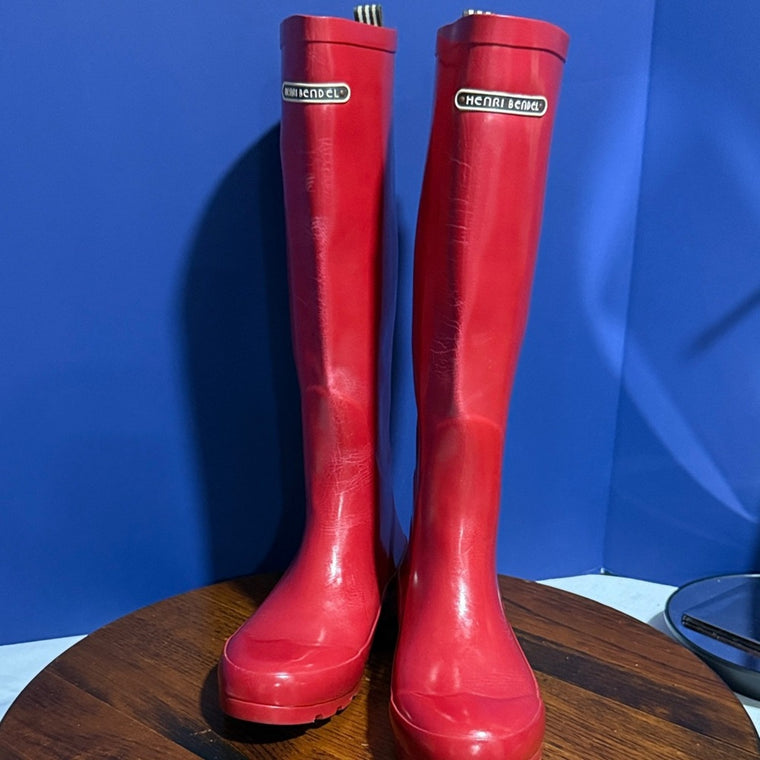 Henri Bendel Women's Red Rain Boots