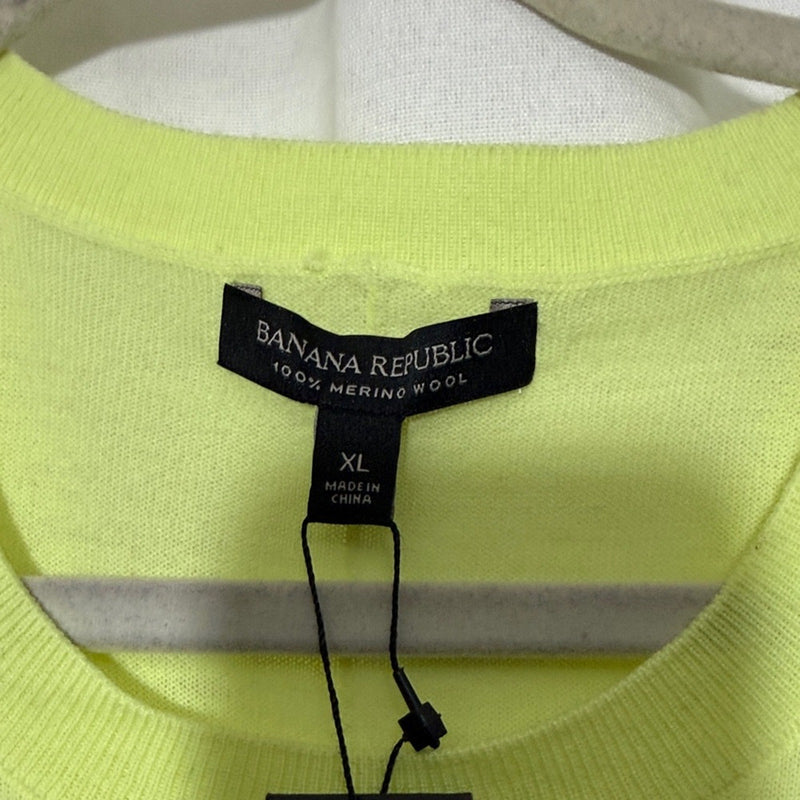 Banana Republic Neon Lime Knit Sleeveless Top