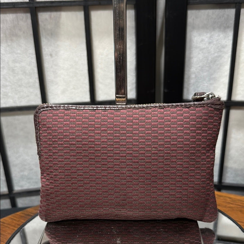 Coach Corner Zip Wristlet In Legacy Jacquard
