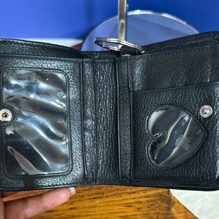 Brighton Black Croc-Embossed Women's Wallet