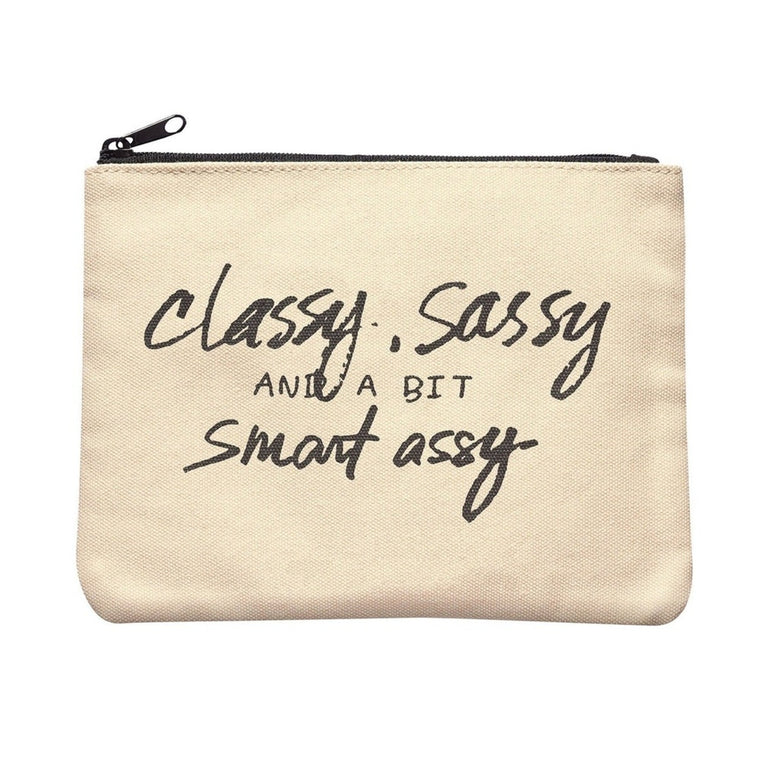 MULBERRY AND GRAND - CLASSY SASSY AND A BIT SMART ASSY CANVAS POUCH