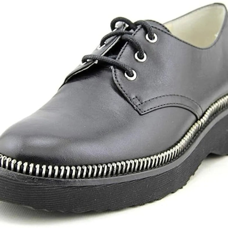 Michael Kors Vivia Lace Up Oxford Flat Black Shoes
