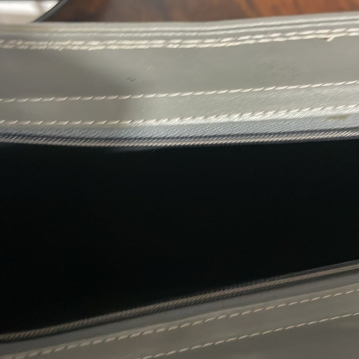 Vintage gray leather bag