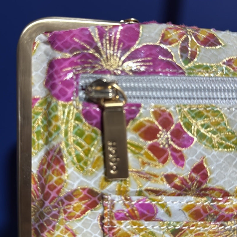 HOBO Floral Leather Wallet/Clutch