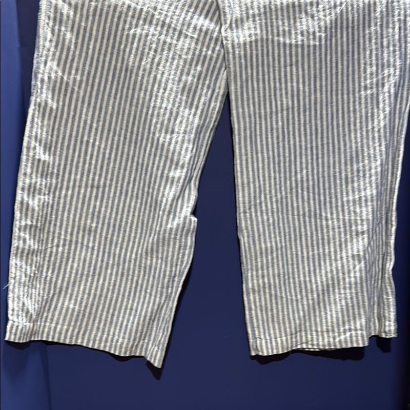 Tahari wide leg linen pants