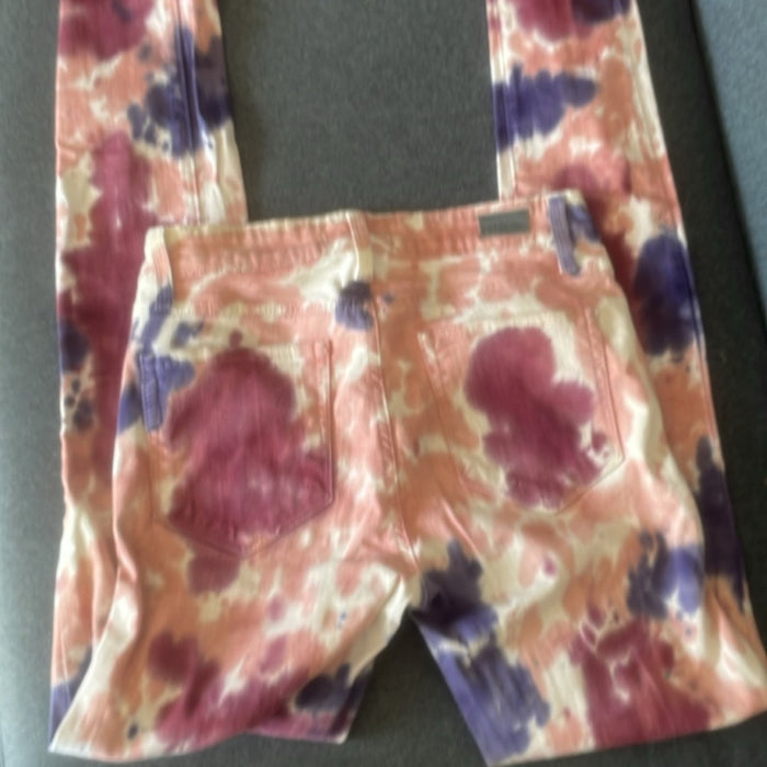 PAIGE Jeans Verdugo Tie-Dye Ultra Skinny Low-Rise Denim