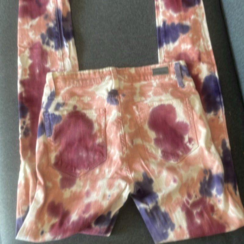 PAIGE Jeans Verdugo Tie-Dye Ultra Skinny Low-Rise Denim