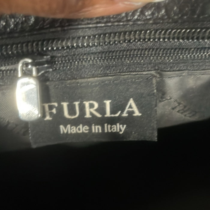 Furla Black Leather Shoulder Bag