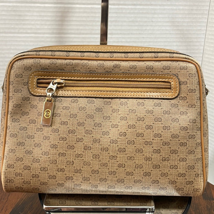 Gucci Brown Micro GG Camera Bag/crossbody Vintage Bundle