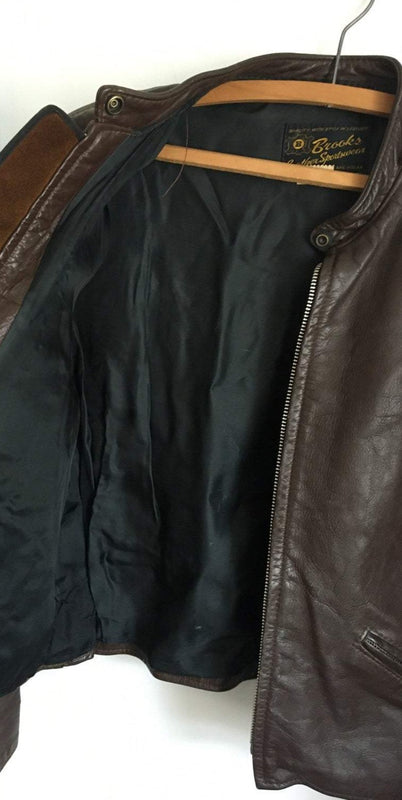 1960's Brooks Cafe' Racer Leather Jacket Small/med Size 36 – Ethel