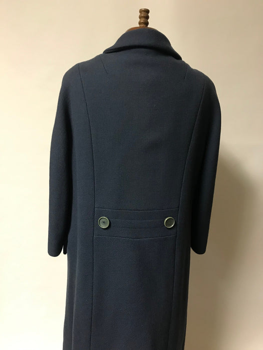 Vintage Adolphe Zelinka New York Blue Double Breasted Coat