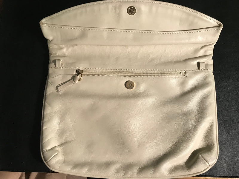 Anne Klein for Calderon Beige Vintage Shoulder Bag or Clutch purse