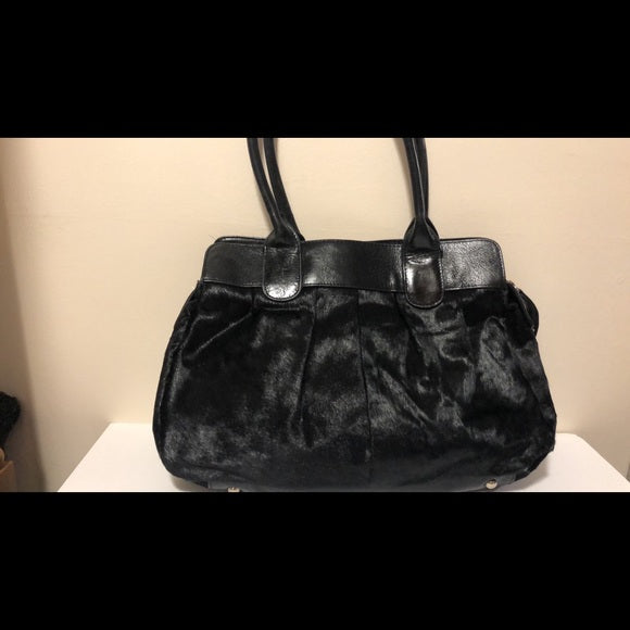 Aqua Madonna leather and calf purse black tote – Ethel Lee Vintage