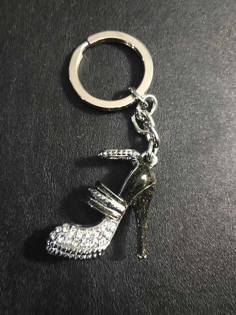 Black Dress Shoe Keychain made with Swarovski Crystals