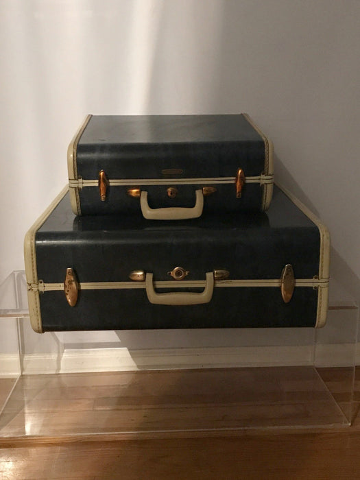 Marble Blue Samsonite 2 Piece Set
