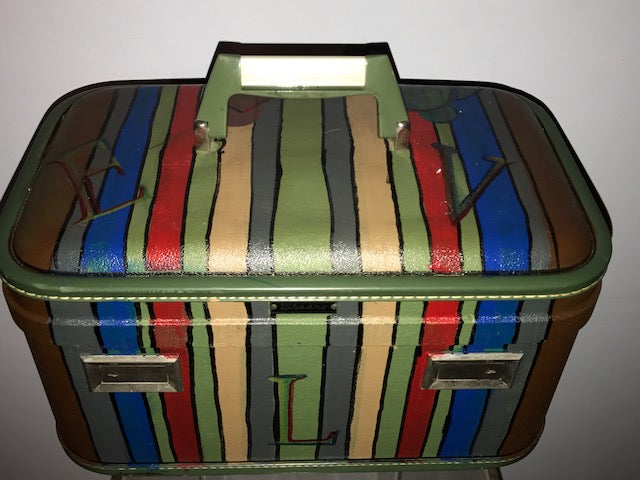 Art Fusion "Blurred Lines" 1950's Vintage Train Bag