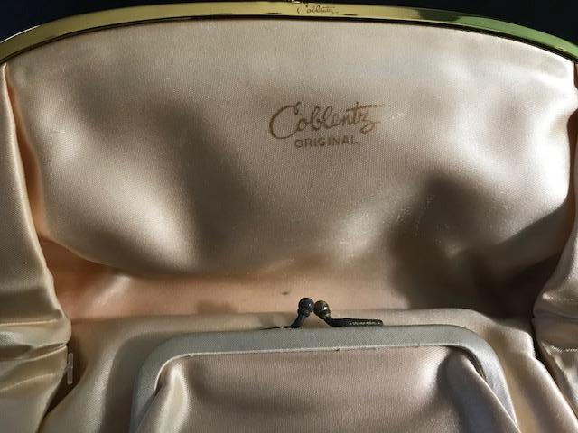 Rare Vintage Coblentz Original Black Velvet Evening Holiday Clutch Handbag