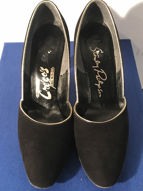 Vintage Crego's Stone Harbor Black suede shoes