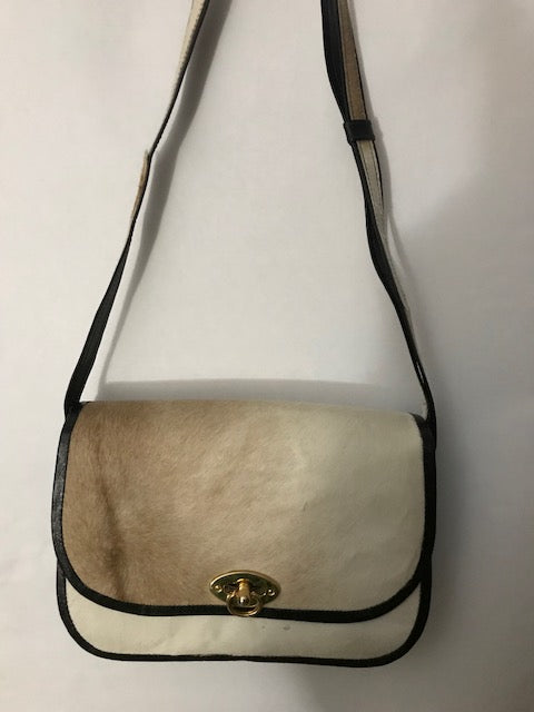 Calf Hair Saddle Handbag