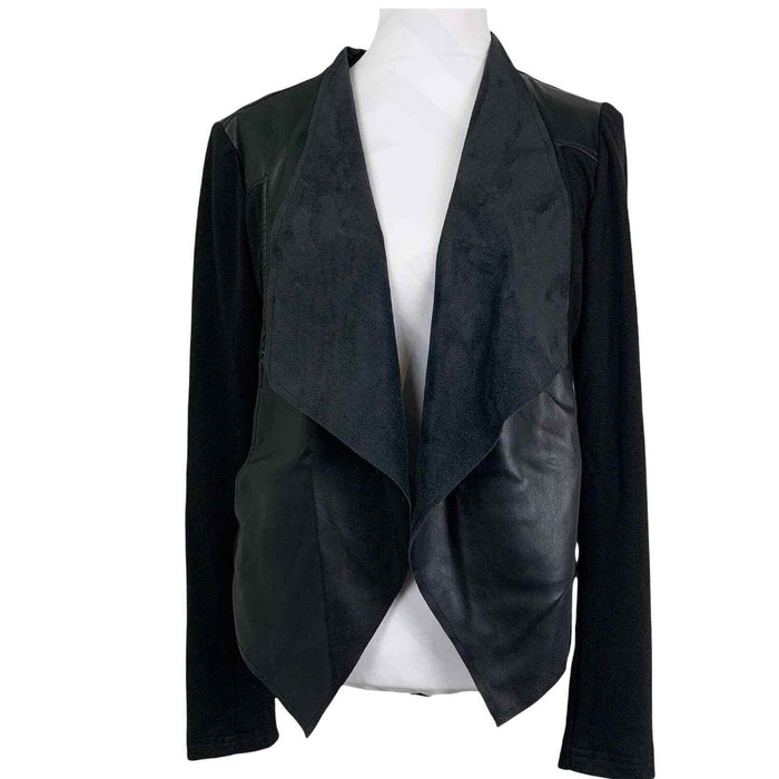 Edison Maisha Ponte & Faux Leather open jacket