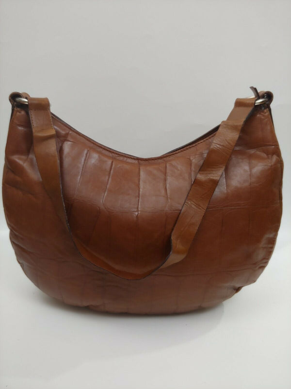 Margot New york Brown leather hobo tote slip pockets purse bag purse | eBay