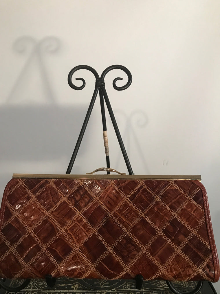 Brown Leather Clutch