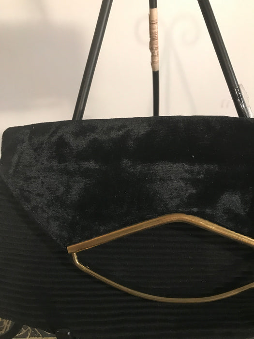 Black Gold Handle Evening Bag