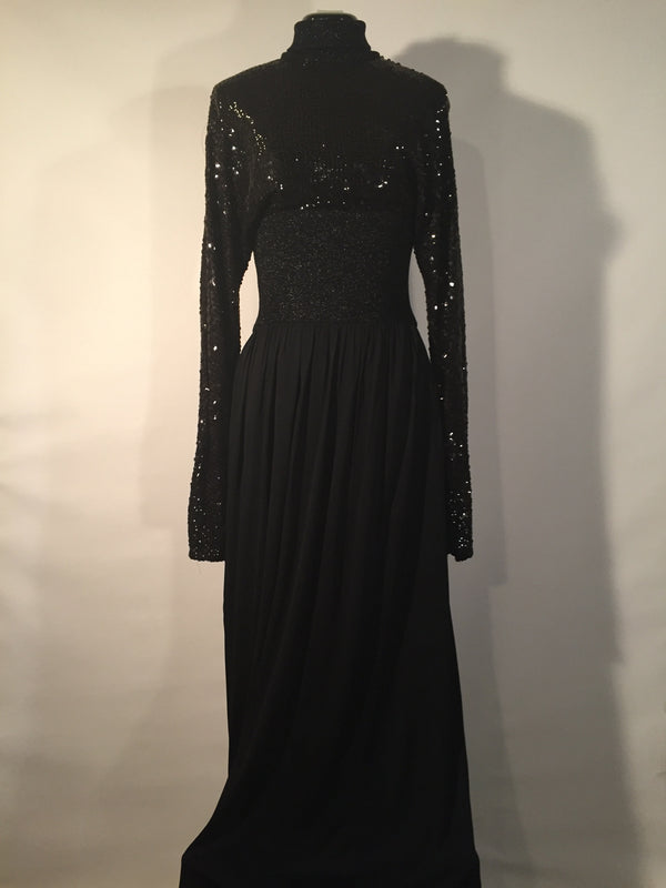 Vintage Black Lillie Rubin for Pat Sandler Gown