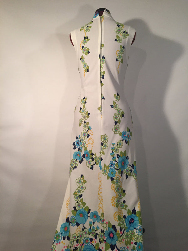 Vintage White Floral Gown