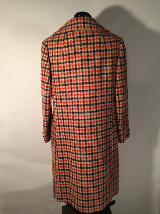 Vintage Blue Orange and Beige Coat