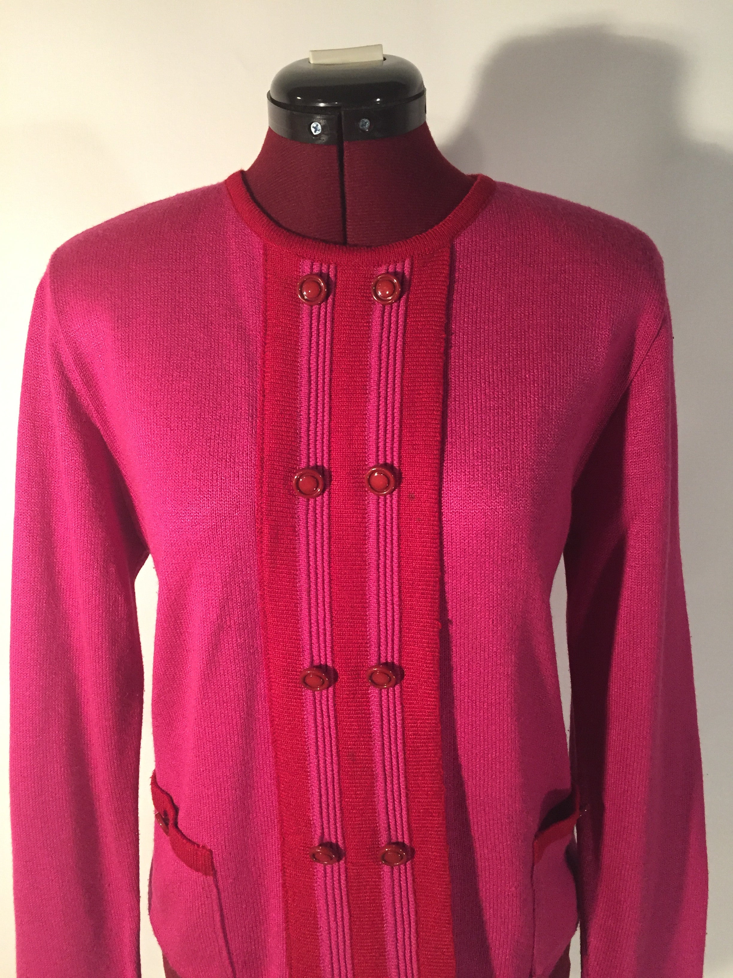 Ami Knits Fuschia Sweater