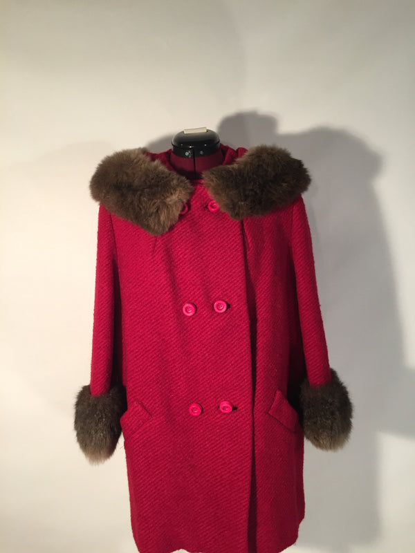 Vintage Red Steven Forstmann  2 Piece Suit