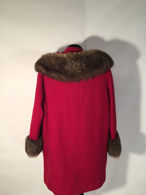 Vintage Red Steven Forstmann  2 Piece Suit