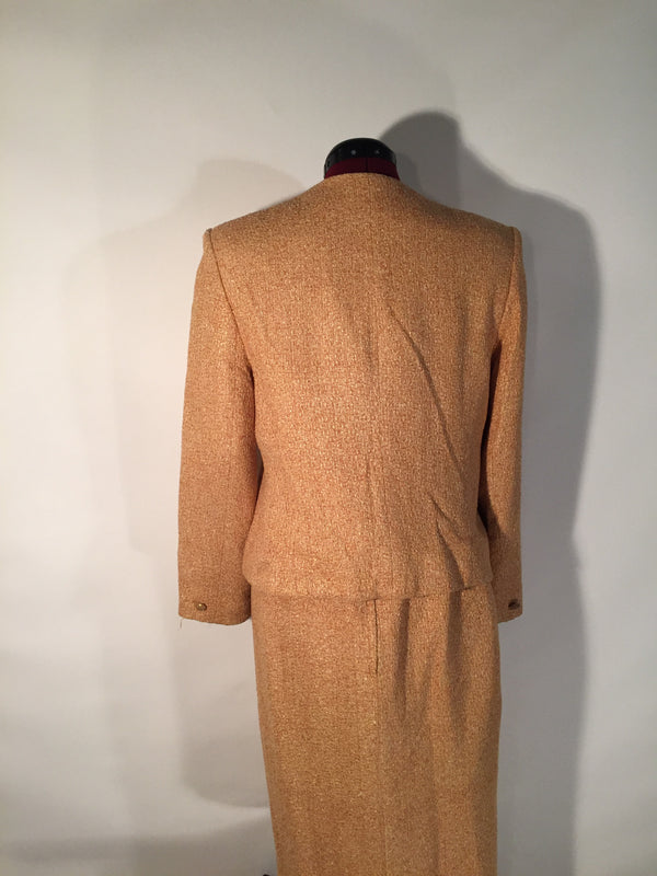 Lauren Ralph Lauren Tan Linen Skirt Suit