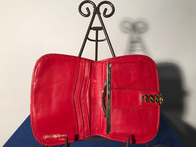 Saks Fifth Avenue Italy Red Wallet