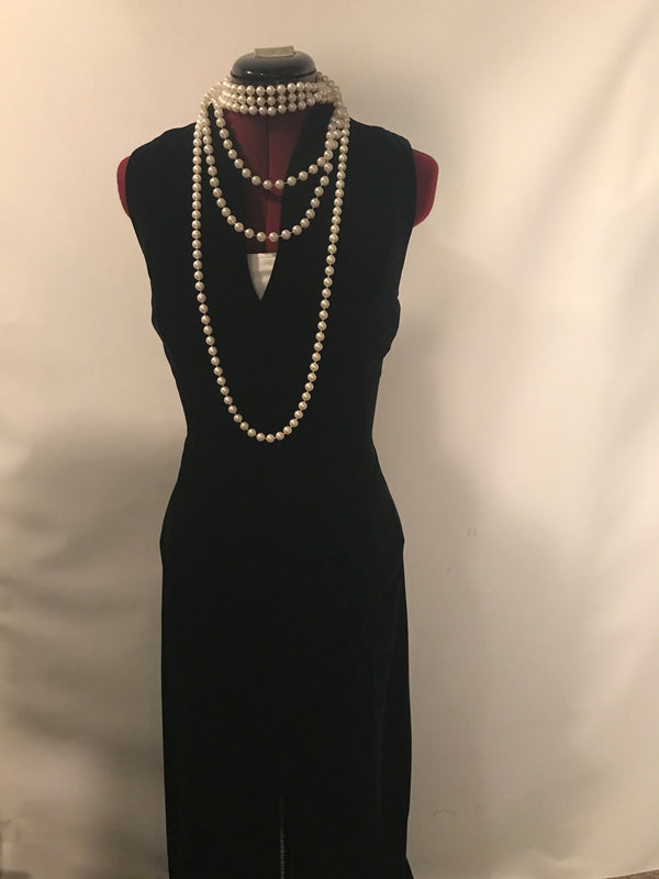 Vintage Black Velvet Gown