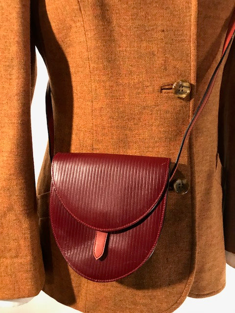 Burgundy Leather Crossbody Bag