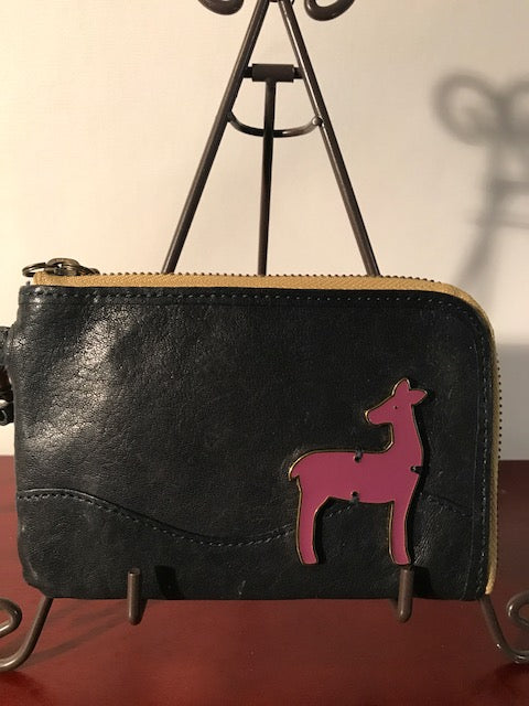 Black Leather Change Purse