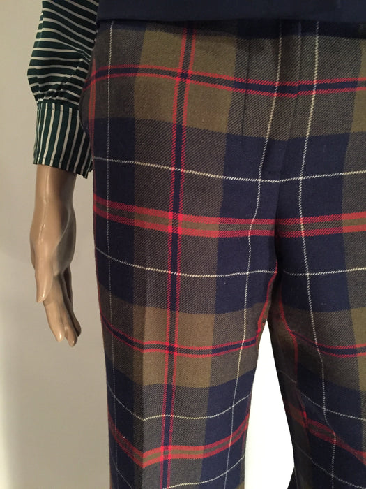 J Crew Army Green Plaid Pants