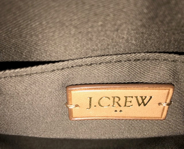 J Crew Black Pebbled Leather Crossbody Shoulder Bag Purse