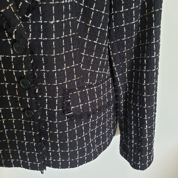 Neutral Karl Lagerfeld tweed blazer