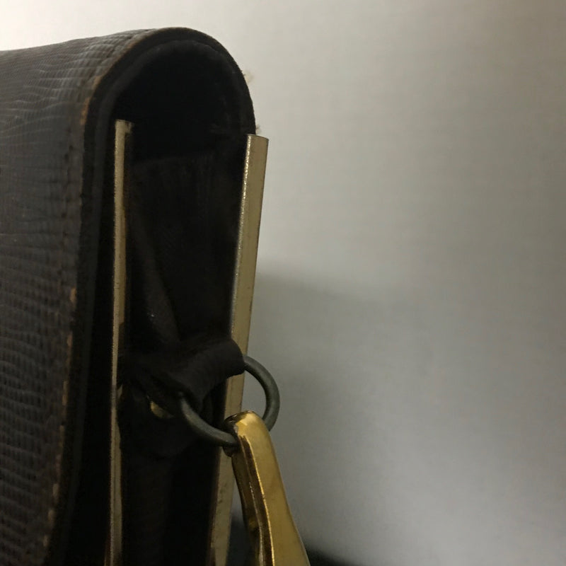 Letisse brown faux snakeskin Leather Vintage 70s Shoulder Bag/Purse