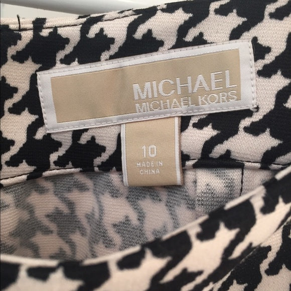 MICHAEL Michael Kors black and cream hounds tooth skirt