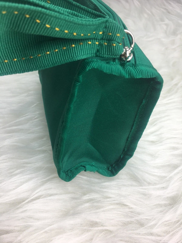 Oscar De La Renta Women's Green Make Up Cosmetic Bag Travel Purse Accessory