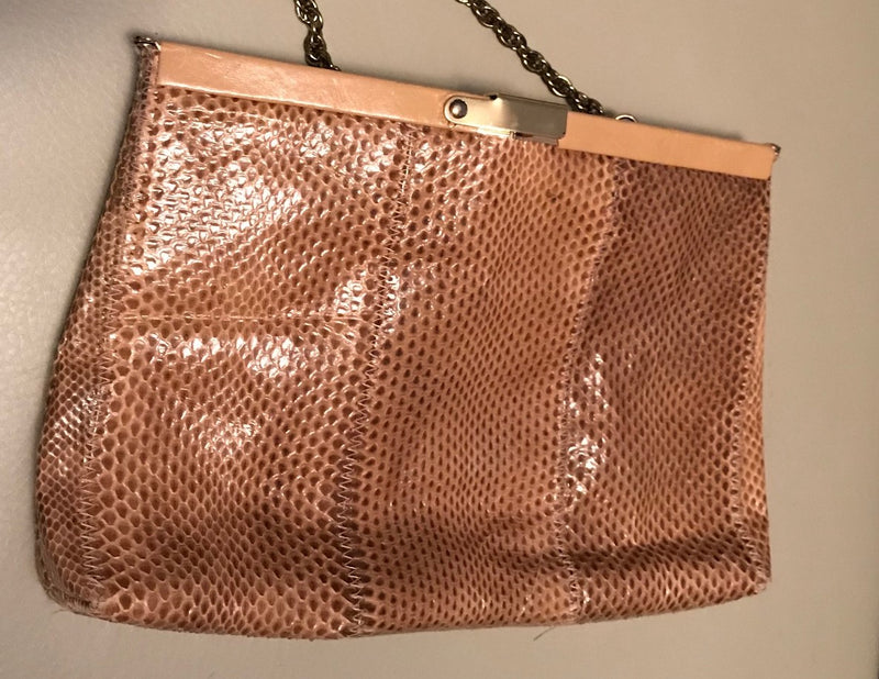 Vintage 70's Palizzio Snakeskin clutch