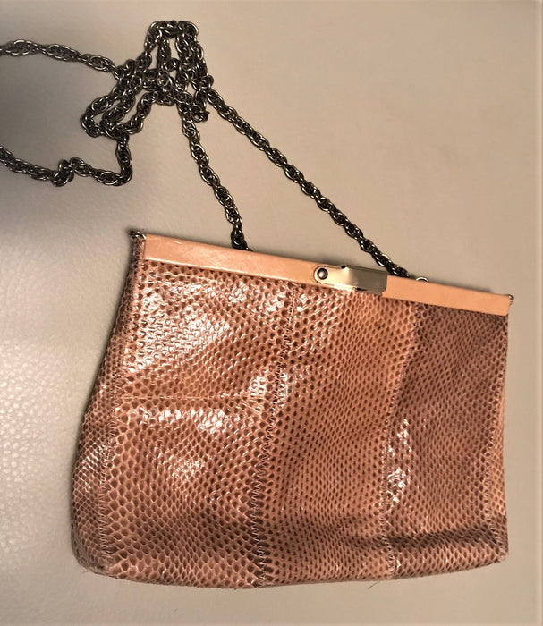 Vintage 70's Palizzio Snakeskin clutch