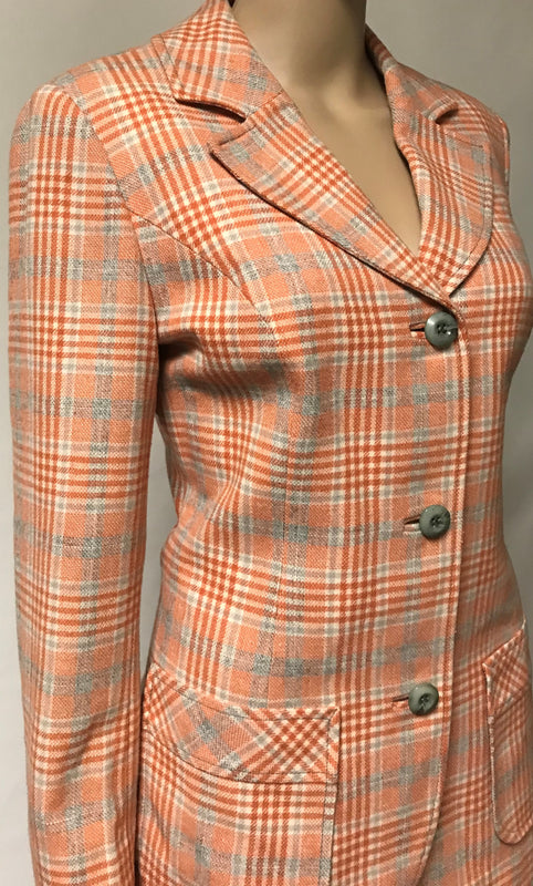 Vintage 1950s Pendleton Plaid Wool Skirt Jacket Suit