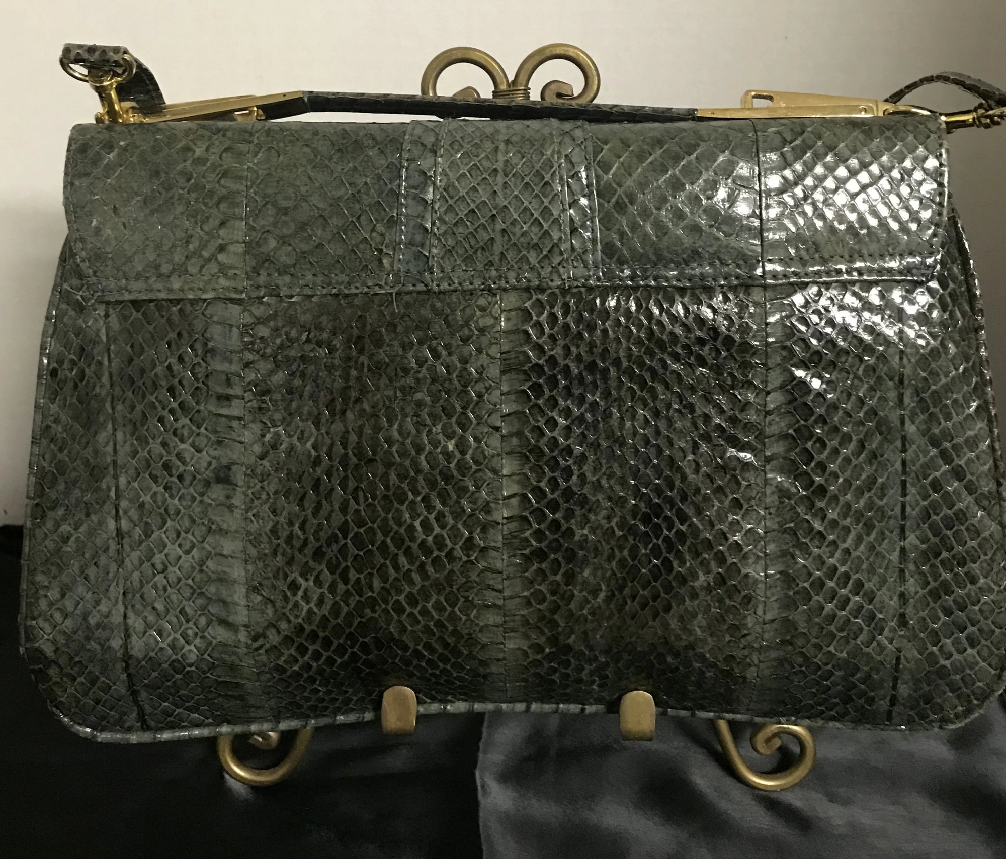 Vintage Pierre Cardin Snakeskin Handbag Ethel Lee Vintage Art ELVA