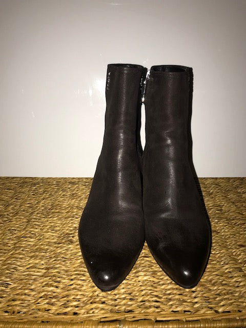 Prada Linea Rossa Women’s Brown Napa Mid-Heel Ankle Boot